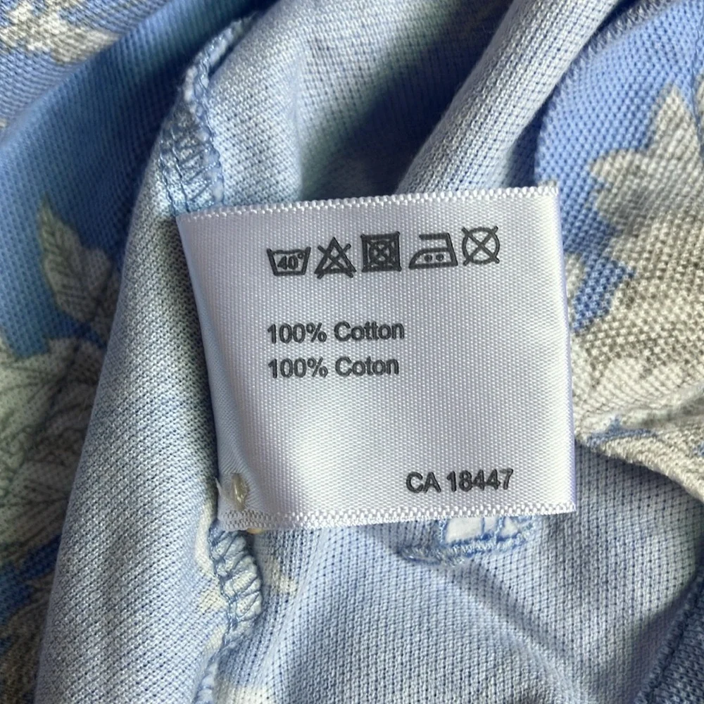 Stenstroms blue floral polo shirt - Picture 16 of 17